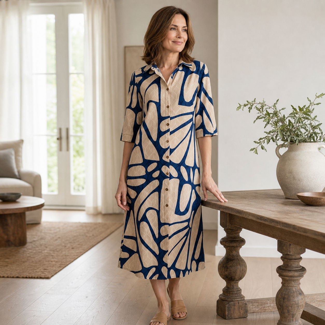 Bianca Borsani™ Versatile Geometric Dress for Effortless Days