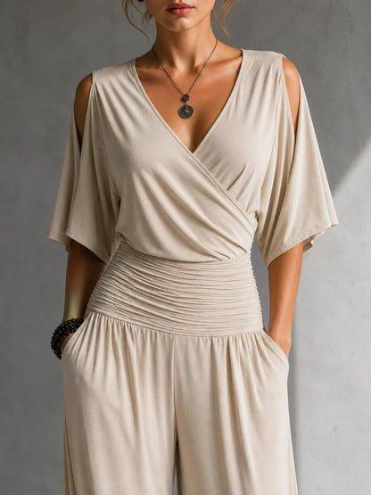 Bianca Goretti™ Soft Wrap Jumpsuit for Effortless Style