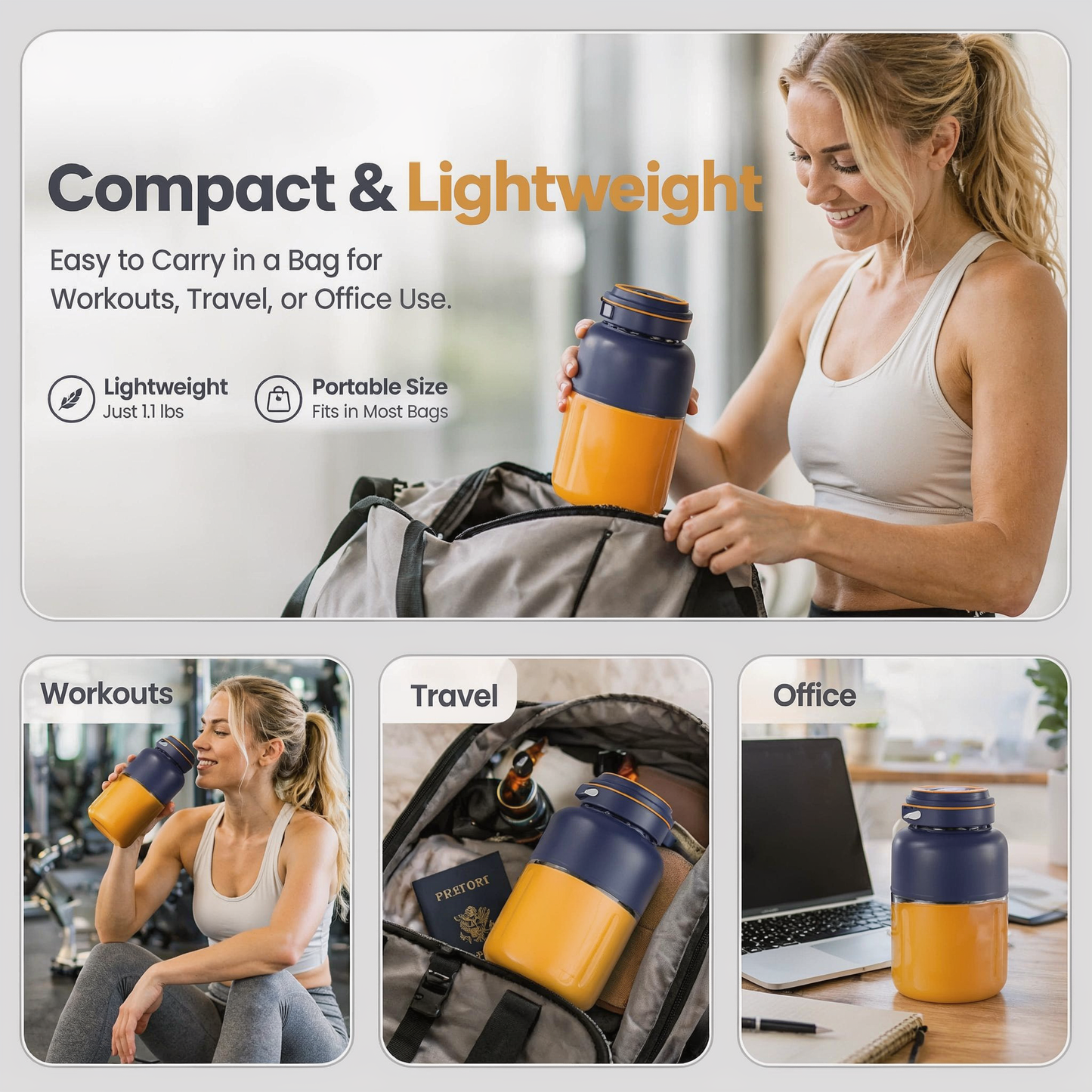 BlendGo Pro™ Portable Personal Blender for Healthy Routines