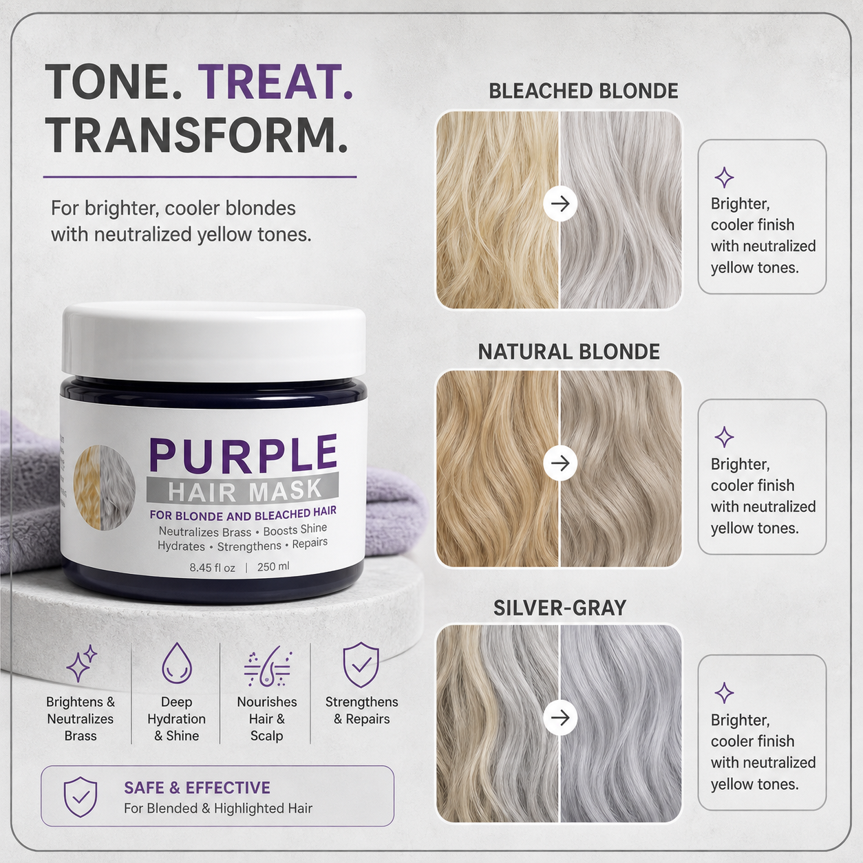 Blondané™ Toning Mask for Brass-Free Blonde Hair