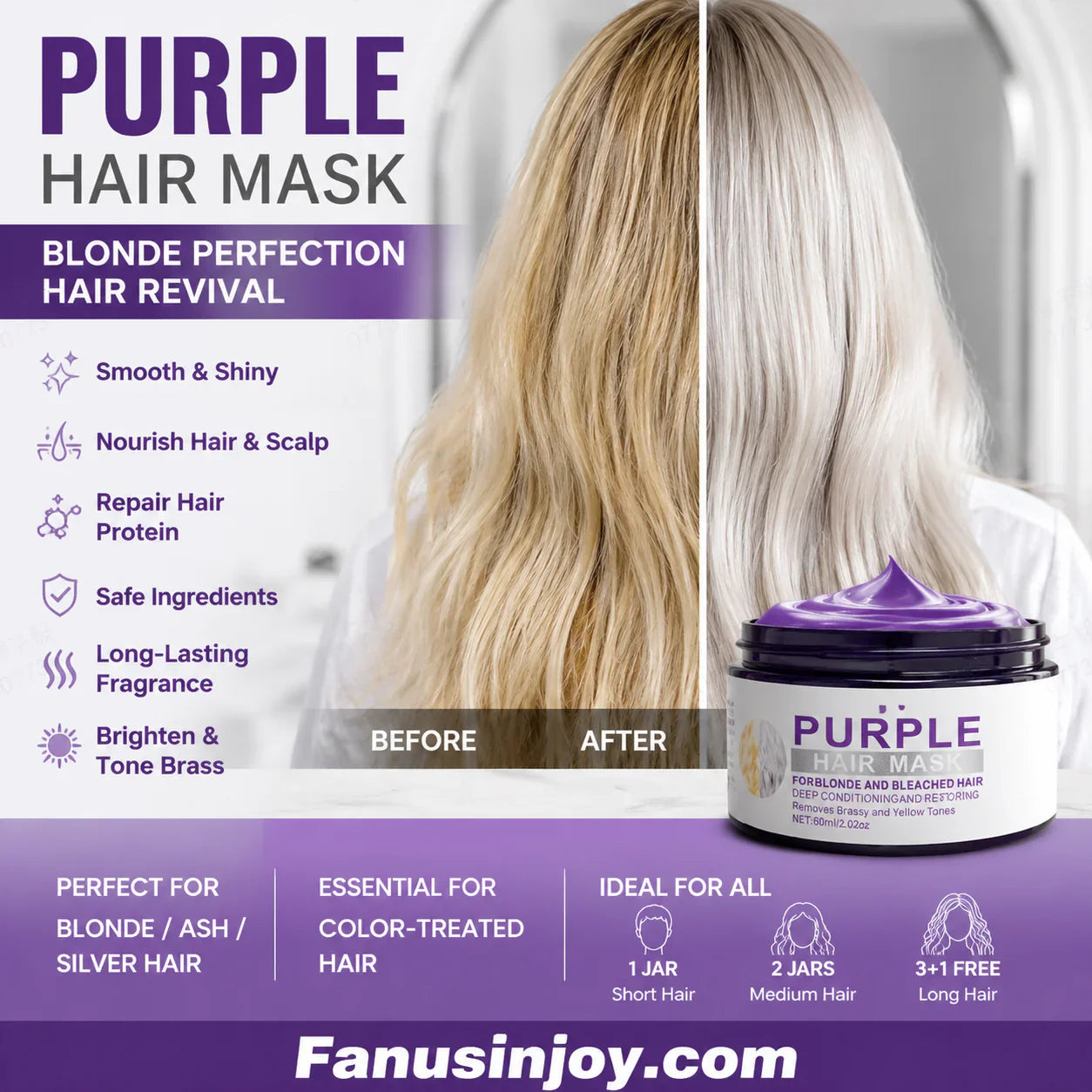 Blondané™ Toning Mask for Brass-Free Blonde Hair