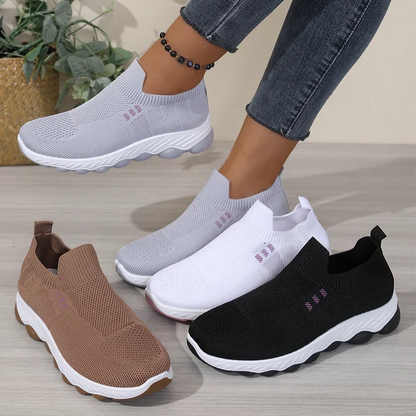 BreezeStep Prime Breathable Comfort Shoes - main view of women's slip-on hiking shoes