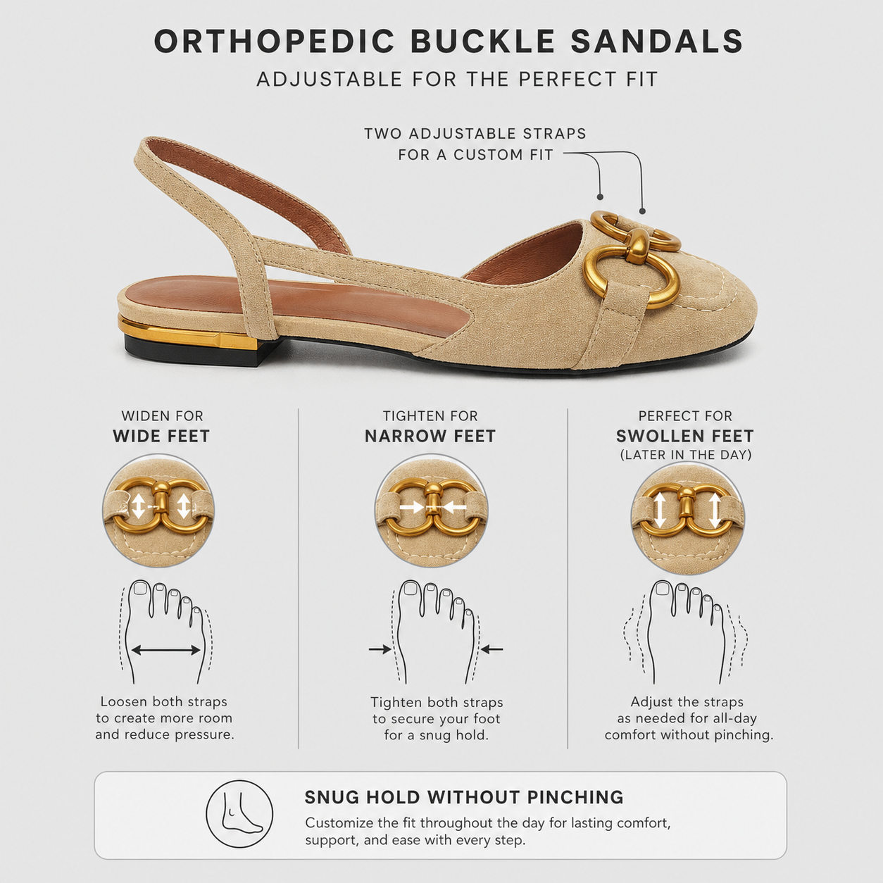 Brenna™ Orthopedic Sandals for All-Day Comfort