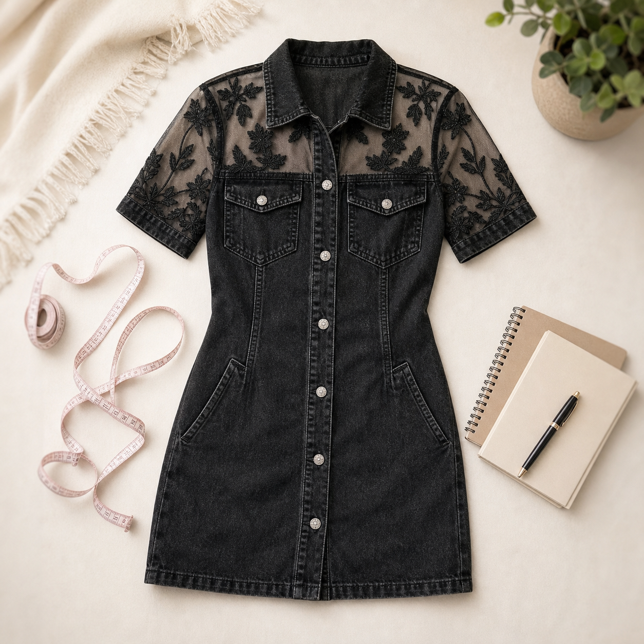 Brigida Nardelli™ Sheer Lace Mini Dress for Nights Out