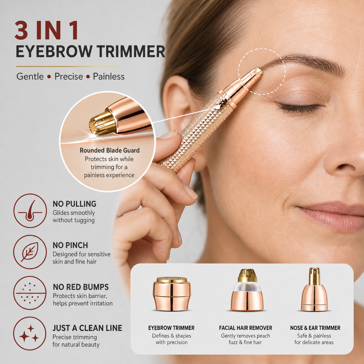 Browvané Prime™ Painless Eyebrow Trimmer for Defined Brows