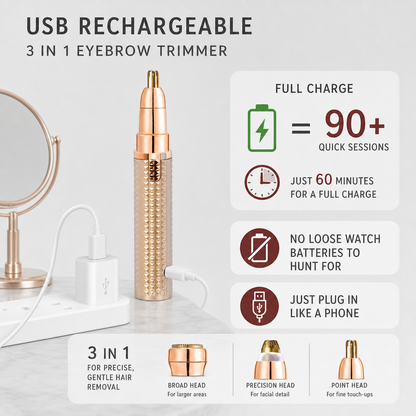 Browvané Prime™ Painless Eyebrow Trimmer for Defined Brows