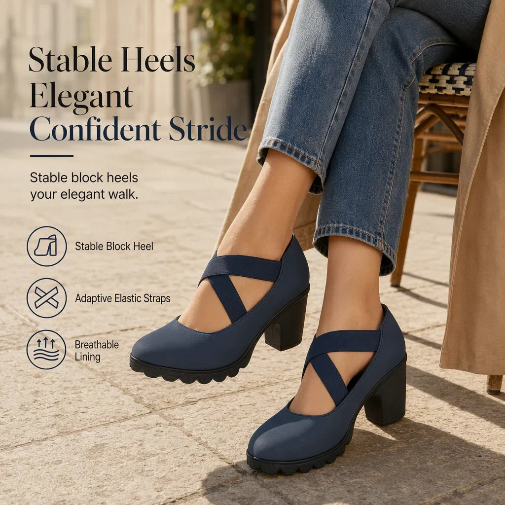 Camelia Izzo Elegant Mary Jane Platform Heels - main product view