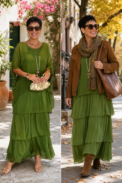 Camilla Agnelli™ Elegant Floral Dress for Social Occasions