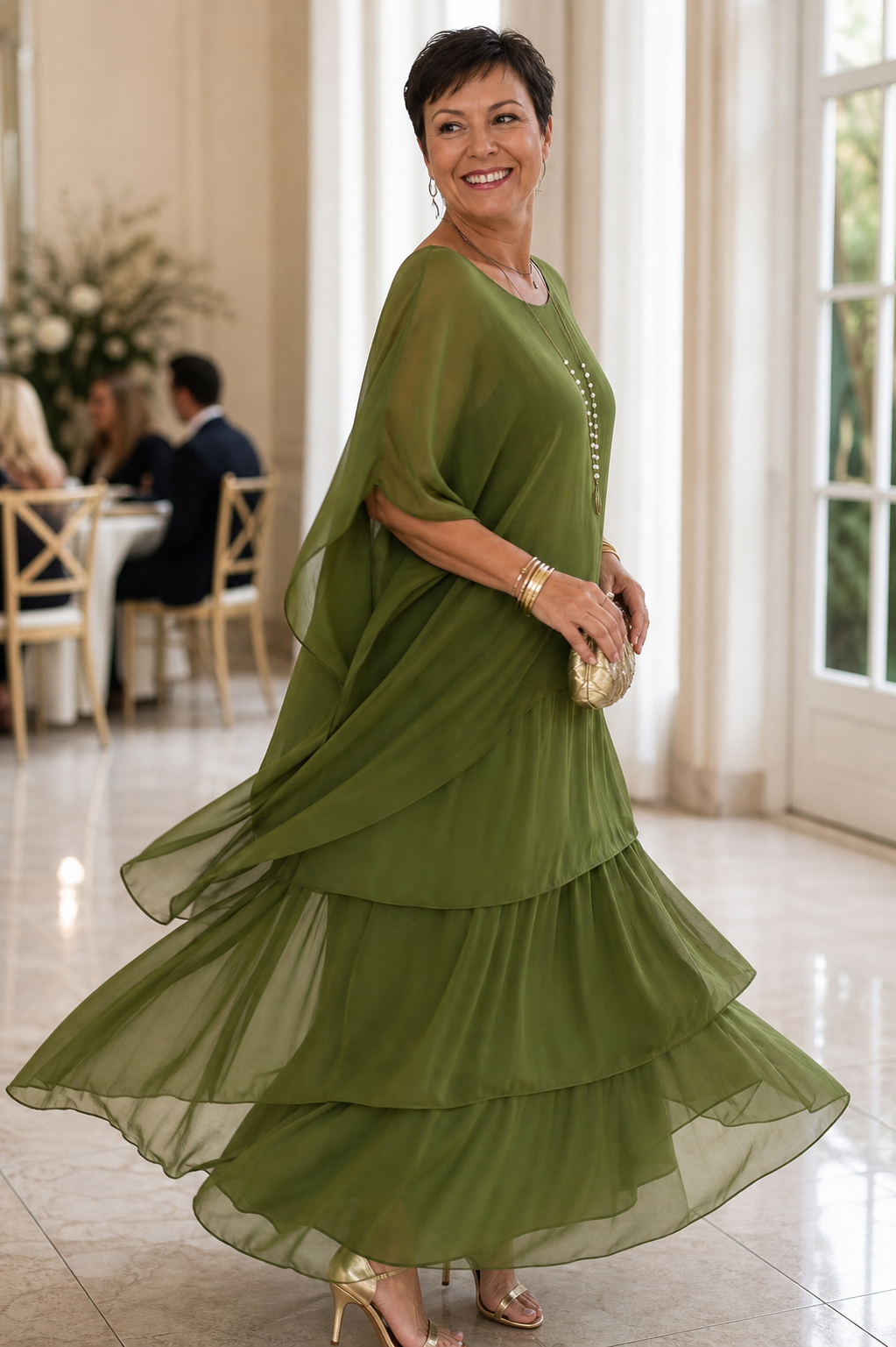 Camilla Agnelli™ Elegant Floral Dress for Social Occasions