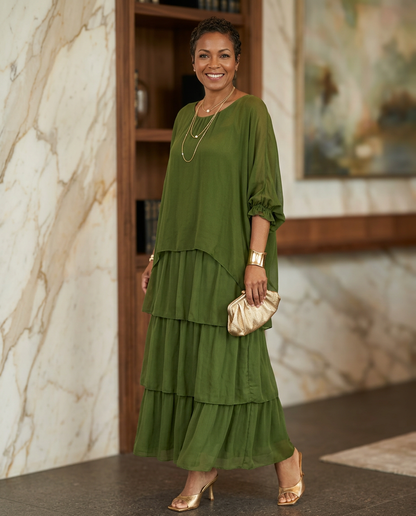 Camilla Agnelli™ Elegant Floral Dress for Social Occasions