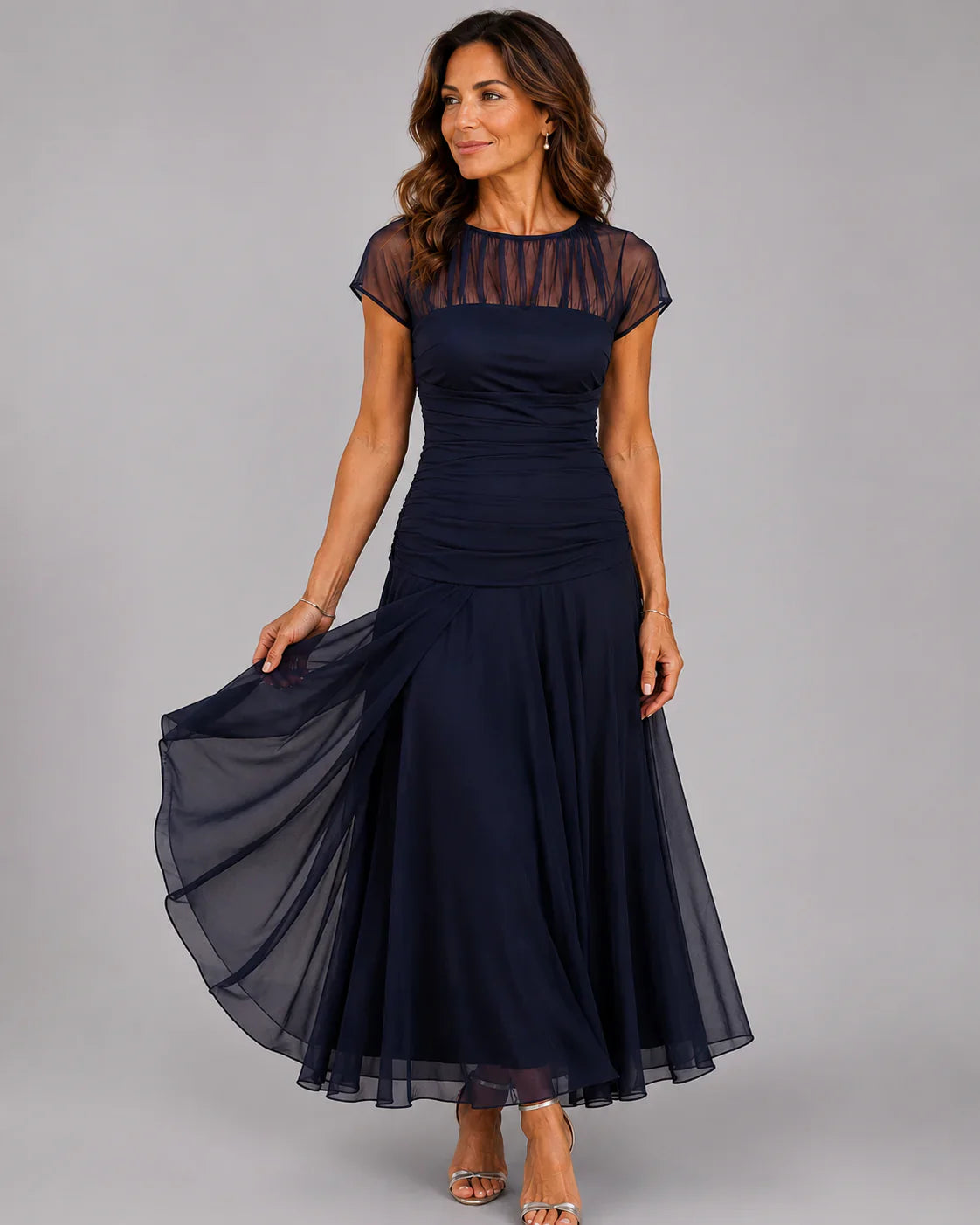Camilla Elegant Flowing Dress - main front product view