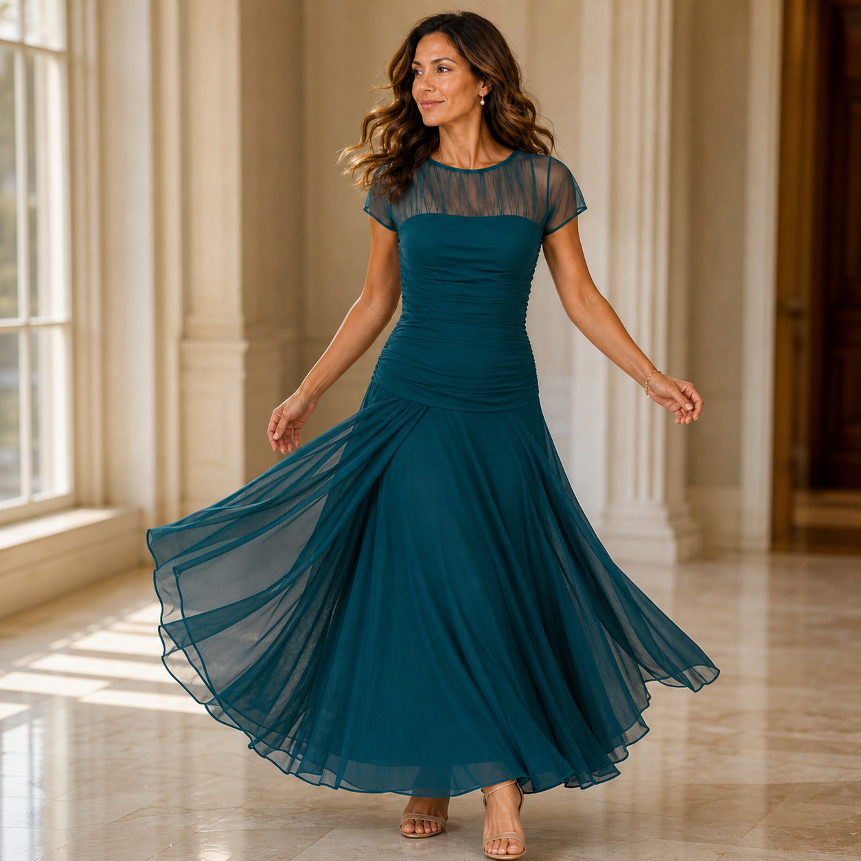 Camilla Della Valle™ Elegant Flowing Dress for Special Occasions