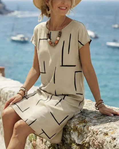 Camilla Granelli™ Breathable Printed Dress for Effortless Summer Style