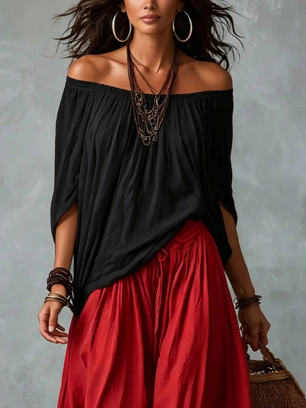 Camilla Ulivelli™ Effortless Off-Shoulder Co-ord Set