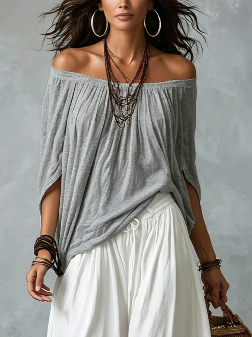 Camilla Ulivelli™ Effortless Off-Shoulder Co-ord Set
