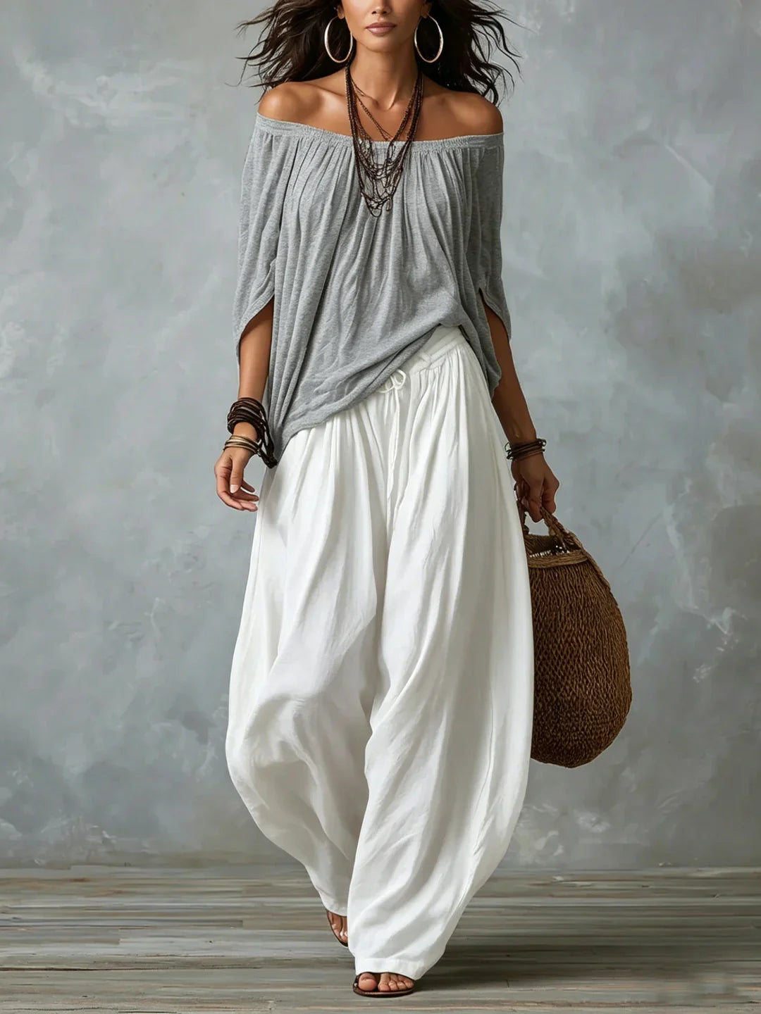Camilla Ulivelli™ Effortless Off-Shoulder Co-ord Set
