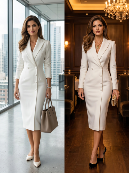 Camille™ Tailored Blazer Dress for Work and Evening