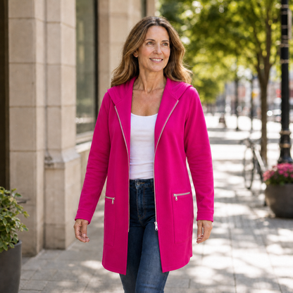 Candida Barchetti™ Zip Hooded Jacket for Everyday Layering