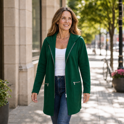 Candida Barchetti™ Zip Hooded Jacket for Everyday Layering