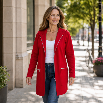 Candida Barchetti™ Zip Hooded Jacket for Everyday Layering