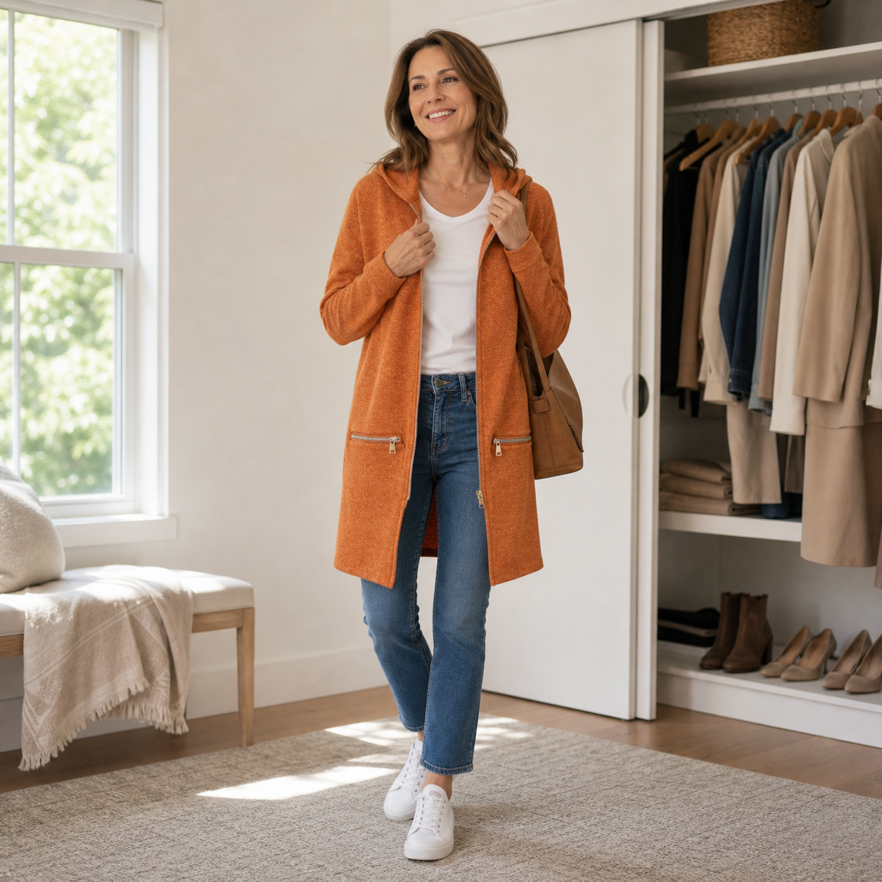 Candida Barchetti™ Zip Hooded Jacket for Everyday Layering