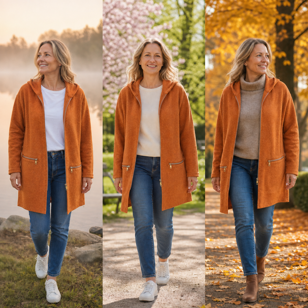 Candida Barchetti™ Zip Hooded Jacket for Everyday Layering