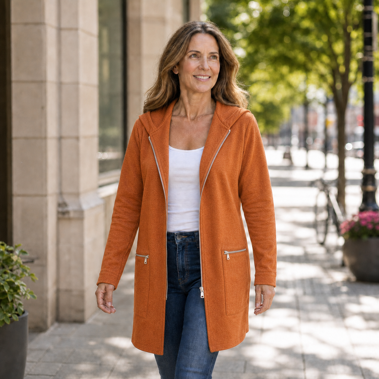 Candida Barchetti™ Zip Hooded Jacket for Everyday Layering