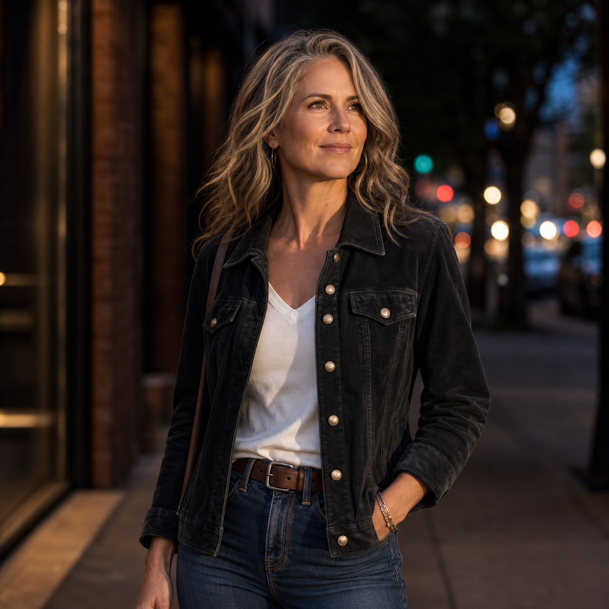 Candida Baronetti™ Versatile Button Jacket with Vintage Wash