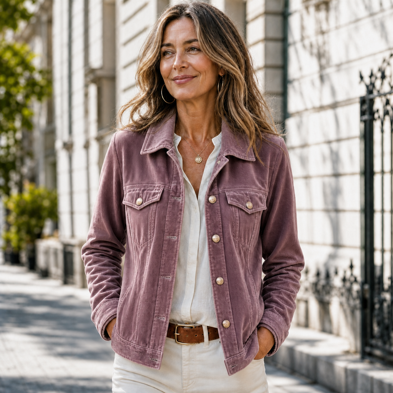Candida Baronetti™ Versatile Button Jacket with Vintage Wash