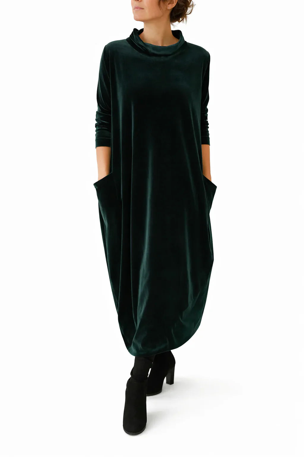 Candida Leona Velvet Maxi Dress - main front view of the cozy velvet maxi dress