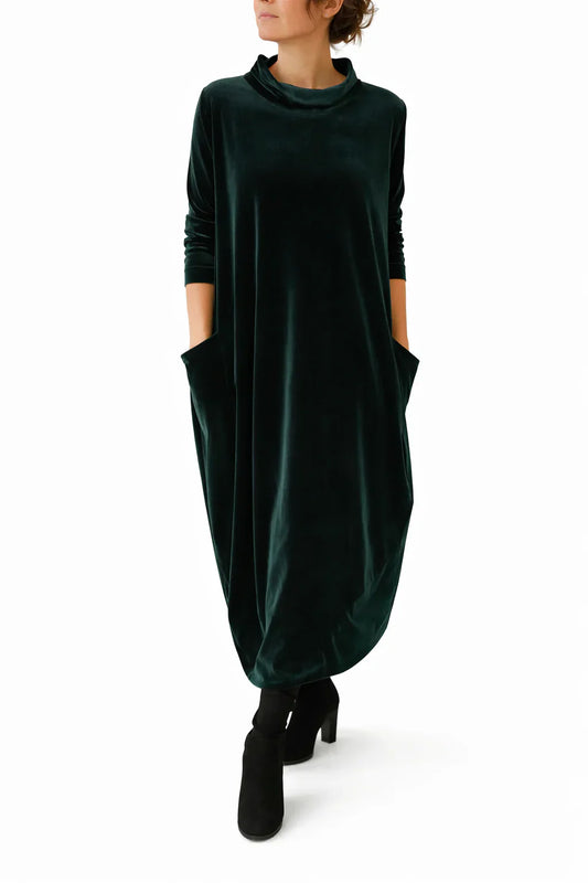 Candida Leona Velvet Maxi Dress - main front view of the cozy velvet maxi dress