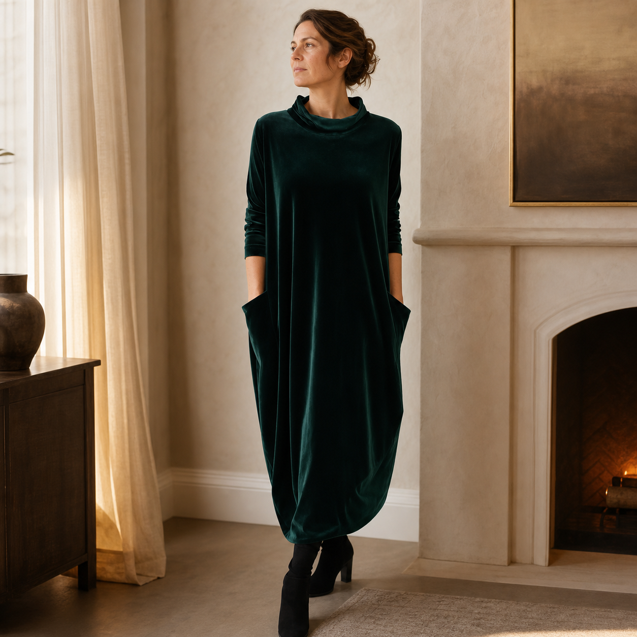 Candida Manganelli™ Cozy Maxi Dress for Effortless Style