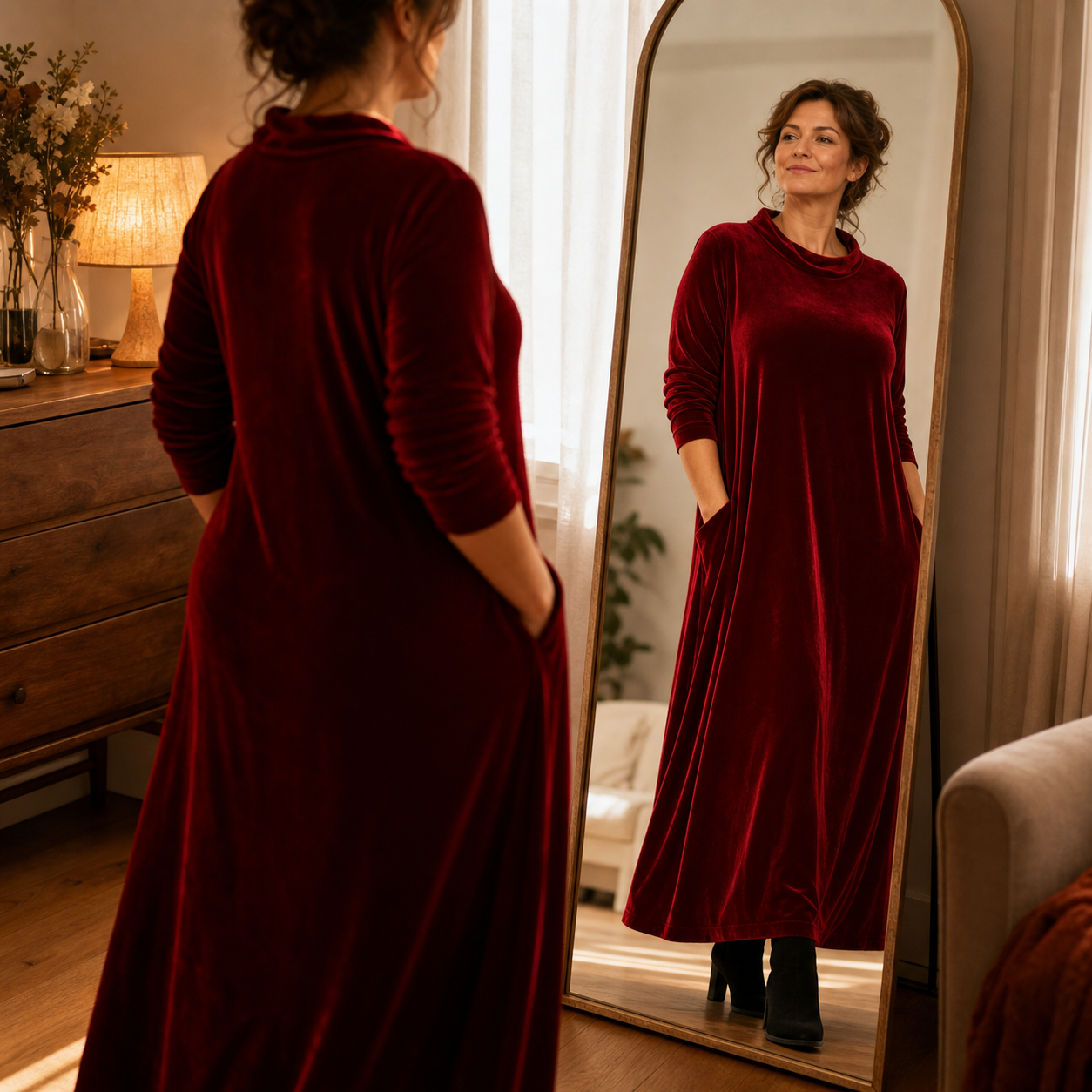 Candida Manganelli™ Cozy Maxi Dress for Effortless Style