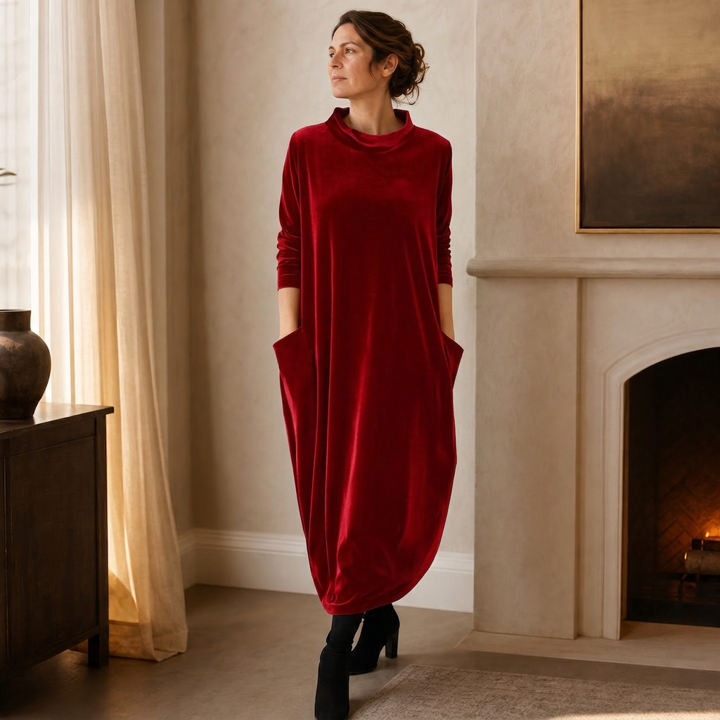 Candida Manganelli™ Cozy Maxi Dress for Effortless Style