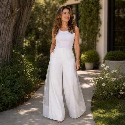 Candida Nerini™ Elegant Patchwork Wide-Leg Pants