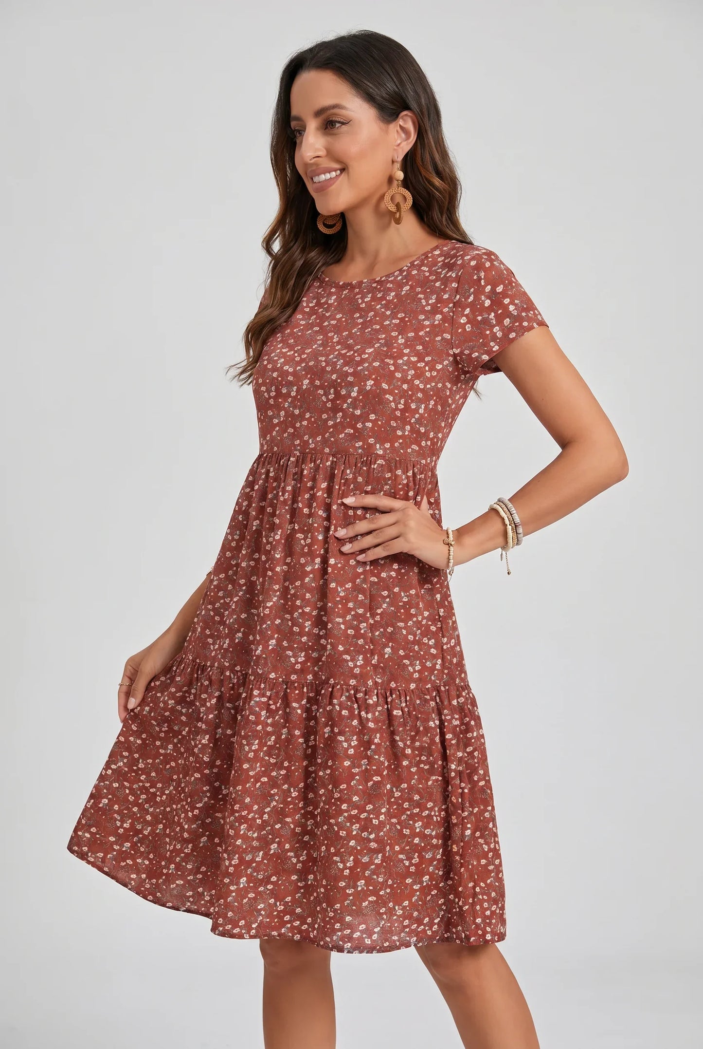 Candida Vettori™ Breathable Floral Summer Dress for Effortless Style