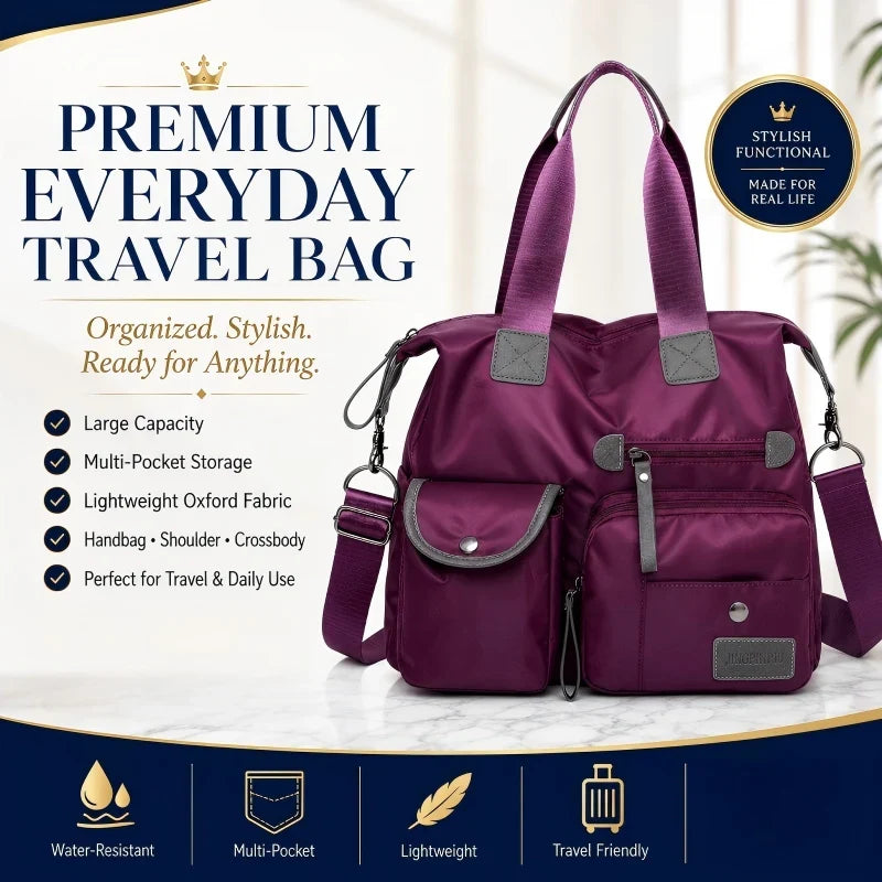 CarryLux Spacious Everyday Tote - main front view of large capacity waterproof tote bag for women