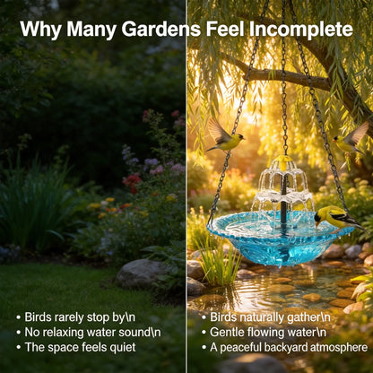 Cascadelle™ Solar Powered Cascading Bird Bath Fountain