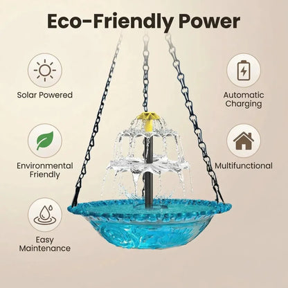 Cascadelle™ Solar Powered Cascading Bird Bath Fountain