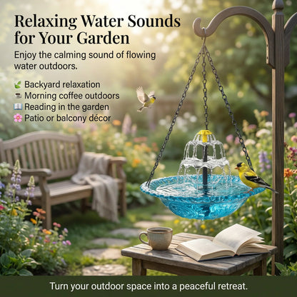 Cascadelle™ Solar Powered Cascading Bird Bath Fountain