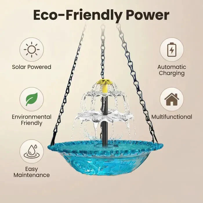 Cascadelle™ Solar Powered Cascading Bird Bath Fountain