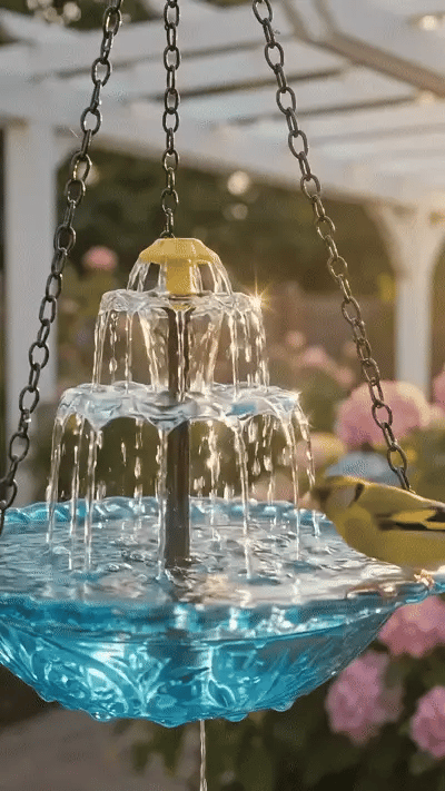 Cascadelle™ Solar Powered Cascading Bird Bath Fountain