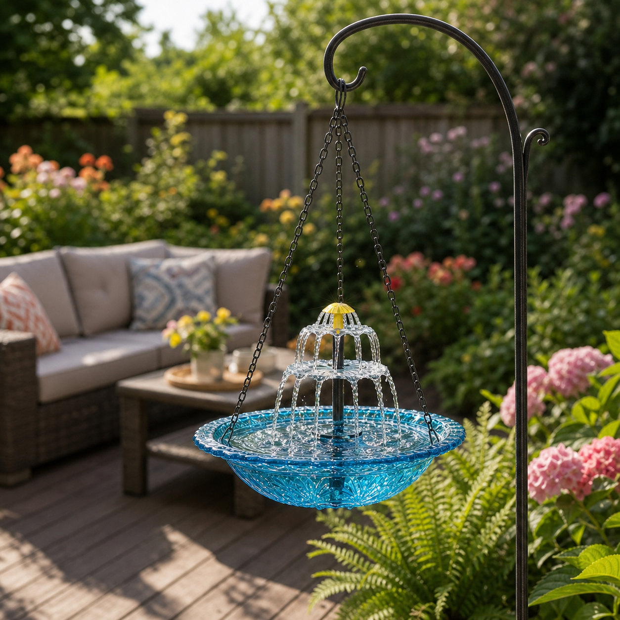 Cascadelle™ Solar Powered Cascading Bird Bath Fountain