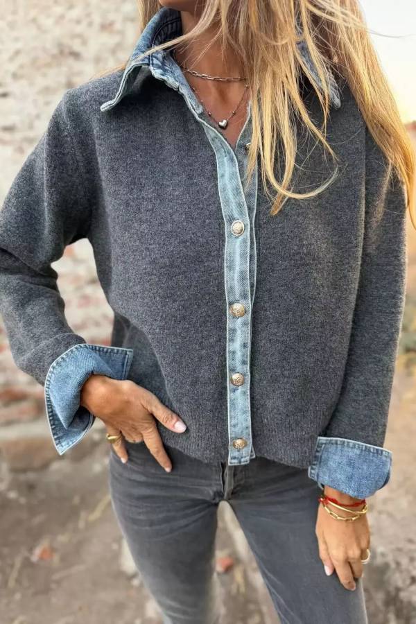 Cassandra Borghi™ Trimmed Cardigan for Effortless Everyday Style