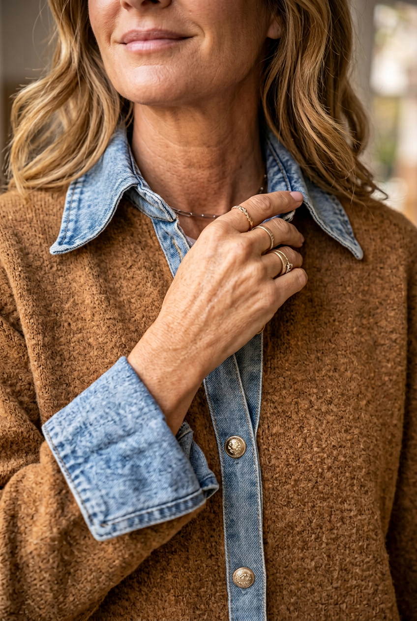 Cassandra Borghi™ Trimmed Cardigan for Effortless Everyday Style