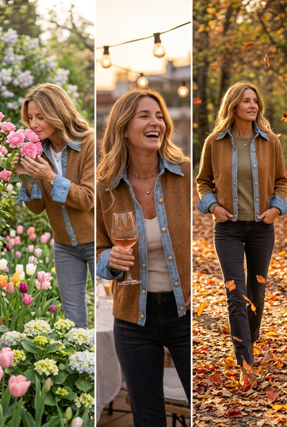 Cassandra Borghi™ Trimmed Cardigan for Effortless Everyday Style