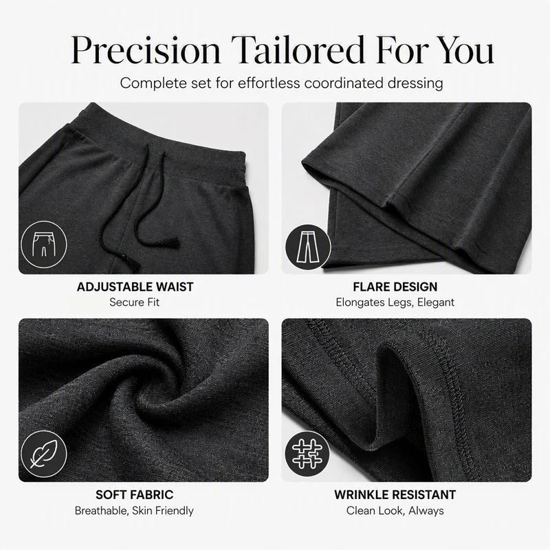Caterina Boselli™ High Waist Flared Pants for Effortless Elongation