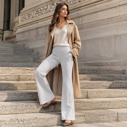 Caterina Boselli™ High Waist Flared Pants for Effortless Elongation