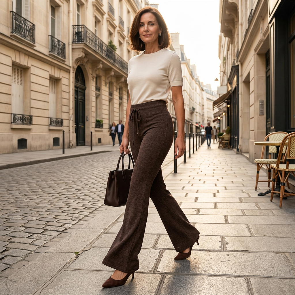 Caterina Boselli™ High Waist Flared Pants for Effortless Elongation