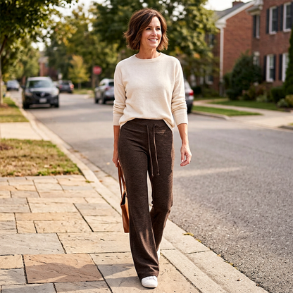 Caterina Boselli™ High Waist Flared Pants for Effortless Elongation